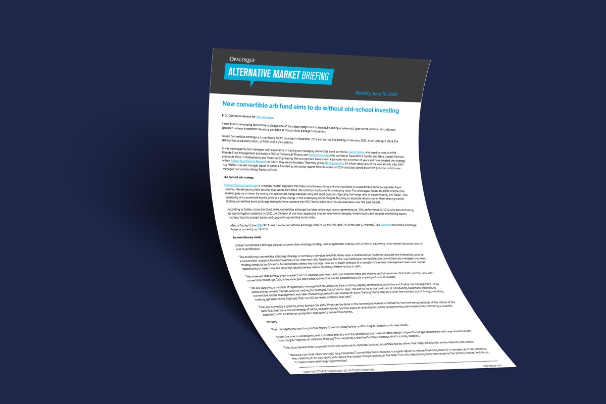 Innovative Convertible Arbitrage Fund Disrupts Traditional Investment Approaches